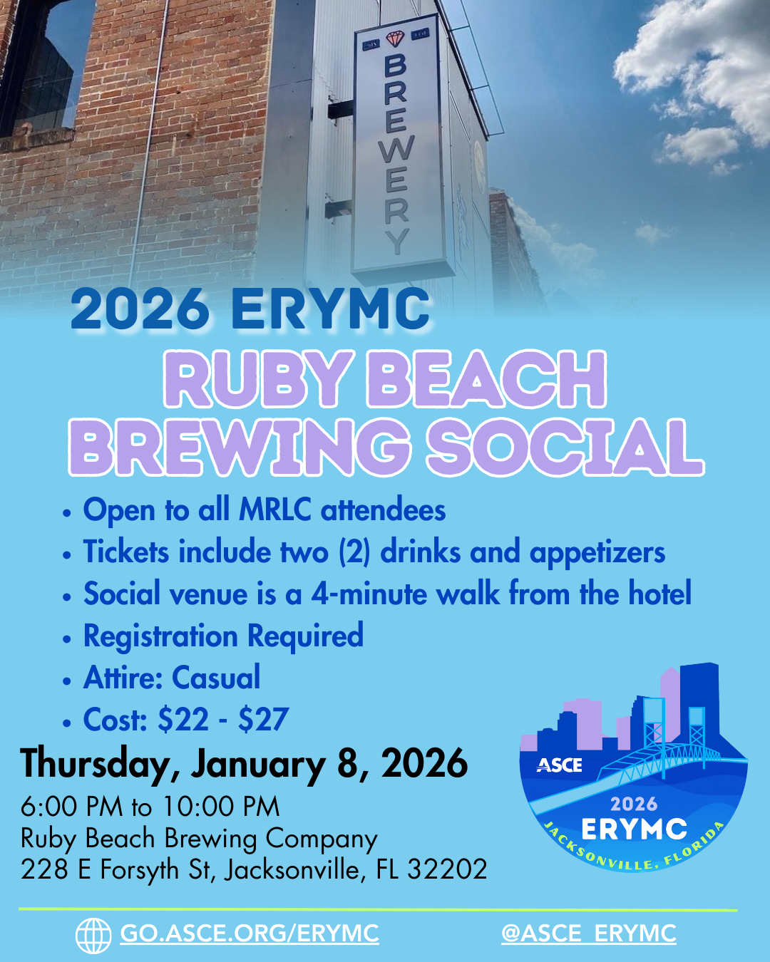 ERYMC 2026: Welcome Networking Social at Ruby Beach Brewery
