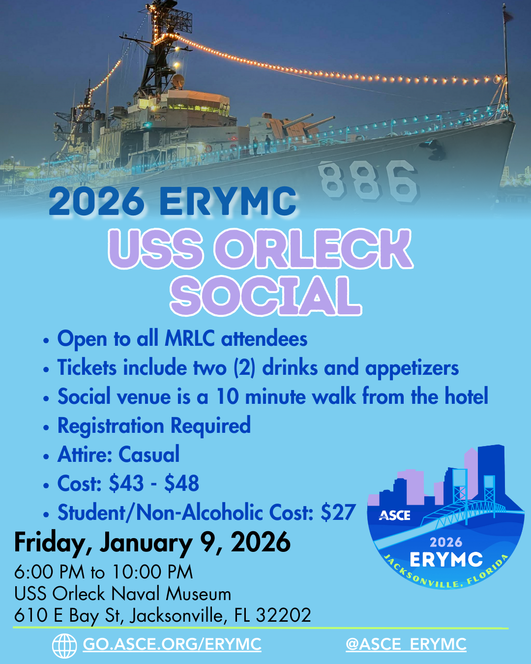 2026 ERYMC: Networking Social Aboard the USS Orleck